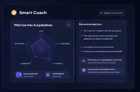 Interfaz conceptual de Smart Coach